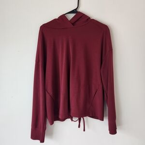 Avia Maroon Women's Hoodie With Tie Back Detail